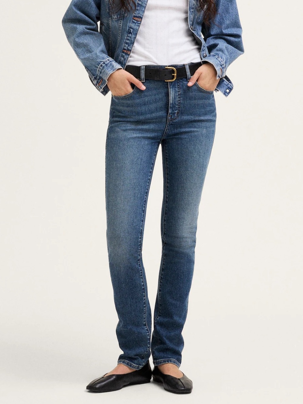 MADEWELL The Tall Pencil Jean Size 28 TALL Concho Blue High Rise Stretch Classic